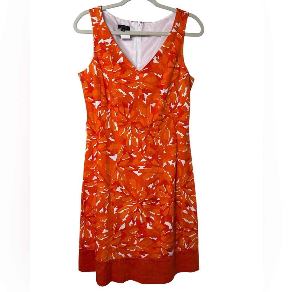 GNW Vivid Orange Floral Midi Dress
